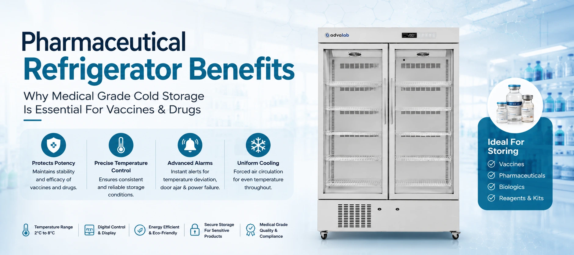 Pharmaceutical Refrigerator Benefits why medical grade cold storage is essential for vaccines drugs