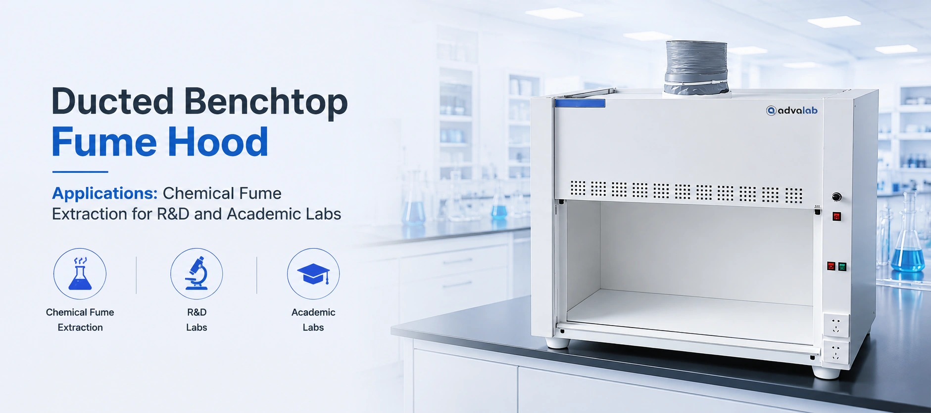 Ducted Benchtop Fume Hood Applications Chemical Fume Extraction for RD and Academic Labs