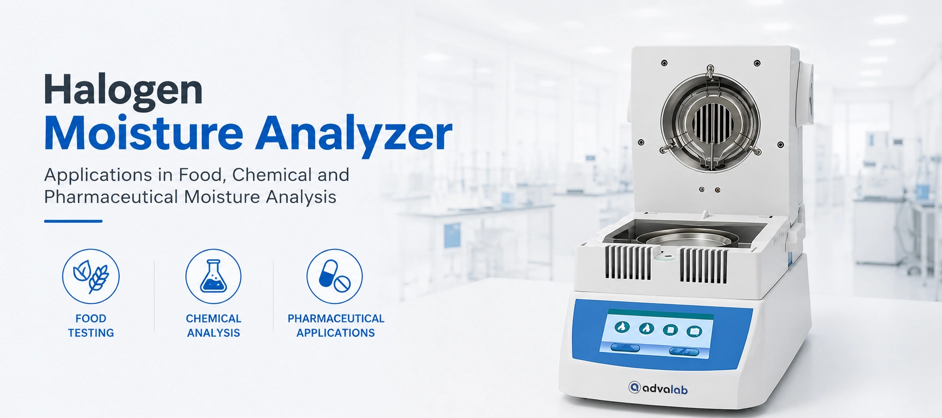 Halogen Moisture Analyzer Applications Food Chemical and Pharmaceutical Moisture Content Analysis