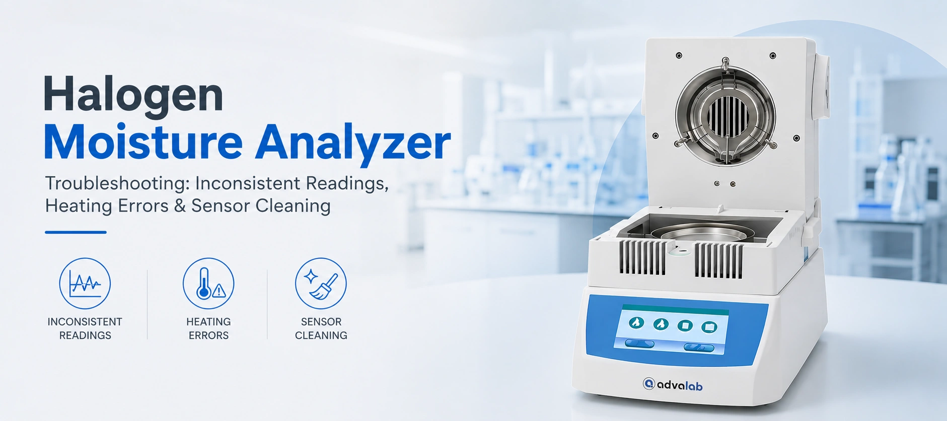 Halogen Moisture Analyzer Troubleshooting  Inconsistent Readings Heating Errors and Sensor Cleaning