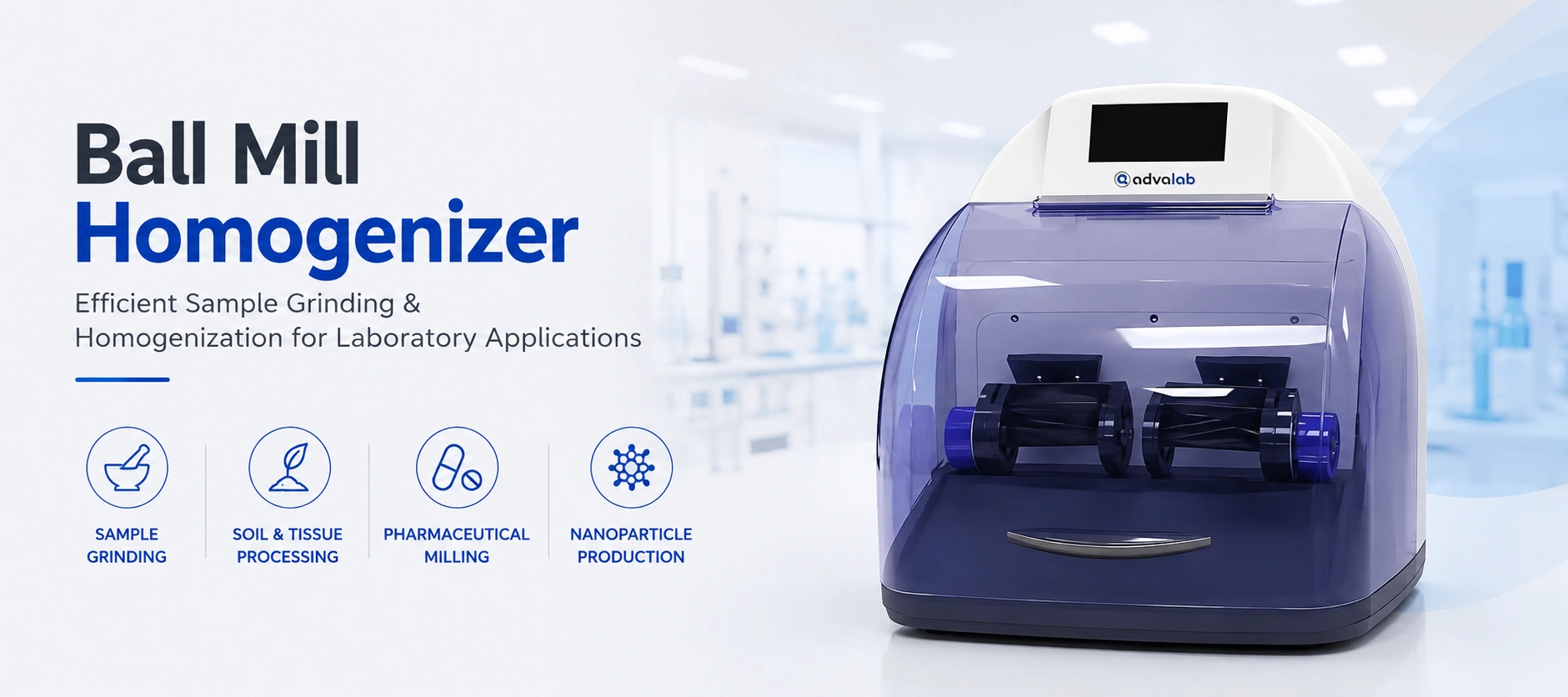 Ball Mill Homogenizer Uses Soil Tissue and Pharmaceutical Sample Grinding
