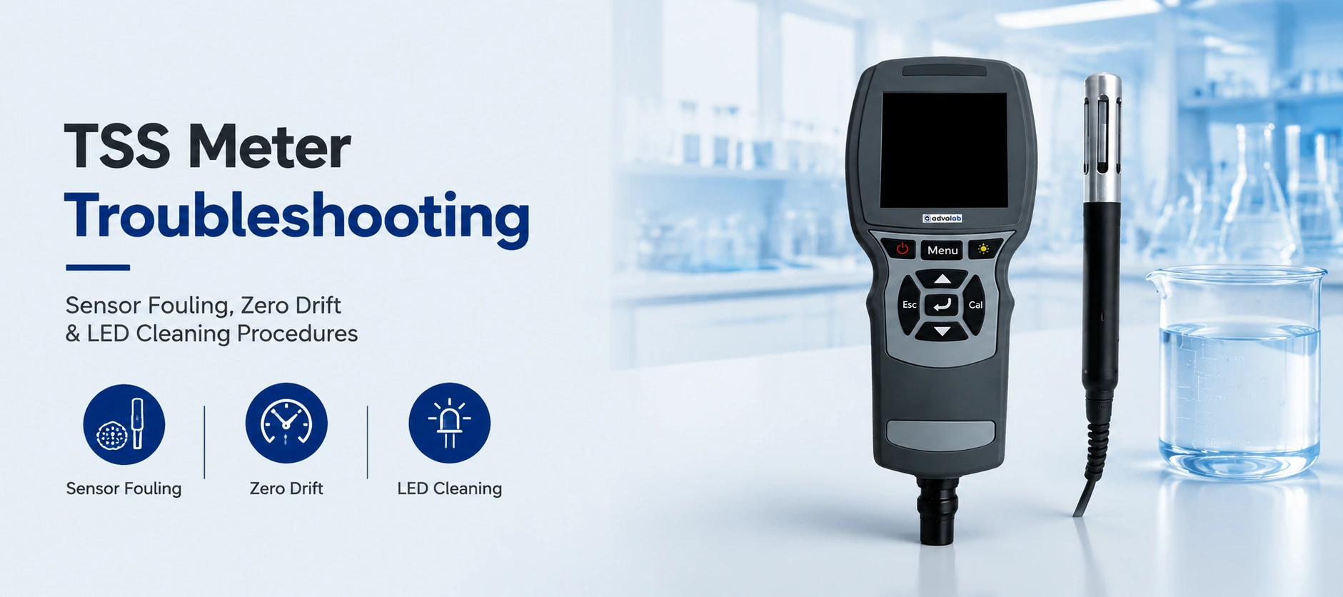 TSS Meter Troubleshooting Sensor Fouling Zero Drift and LED Cleaning Procedures