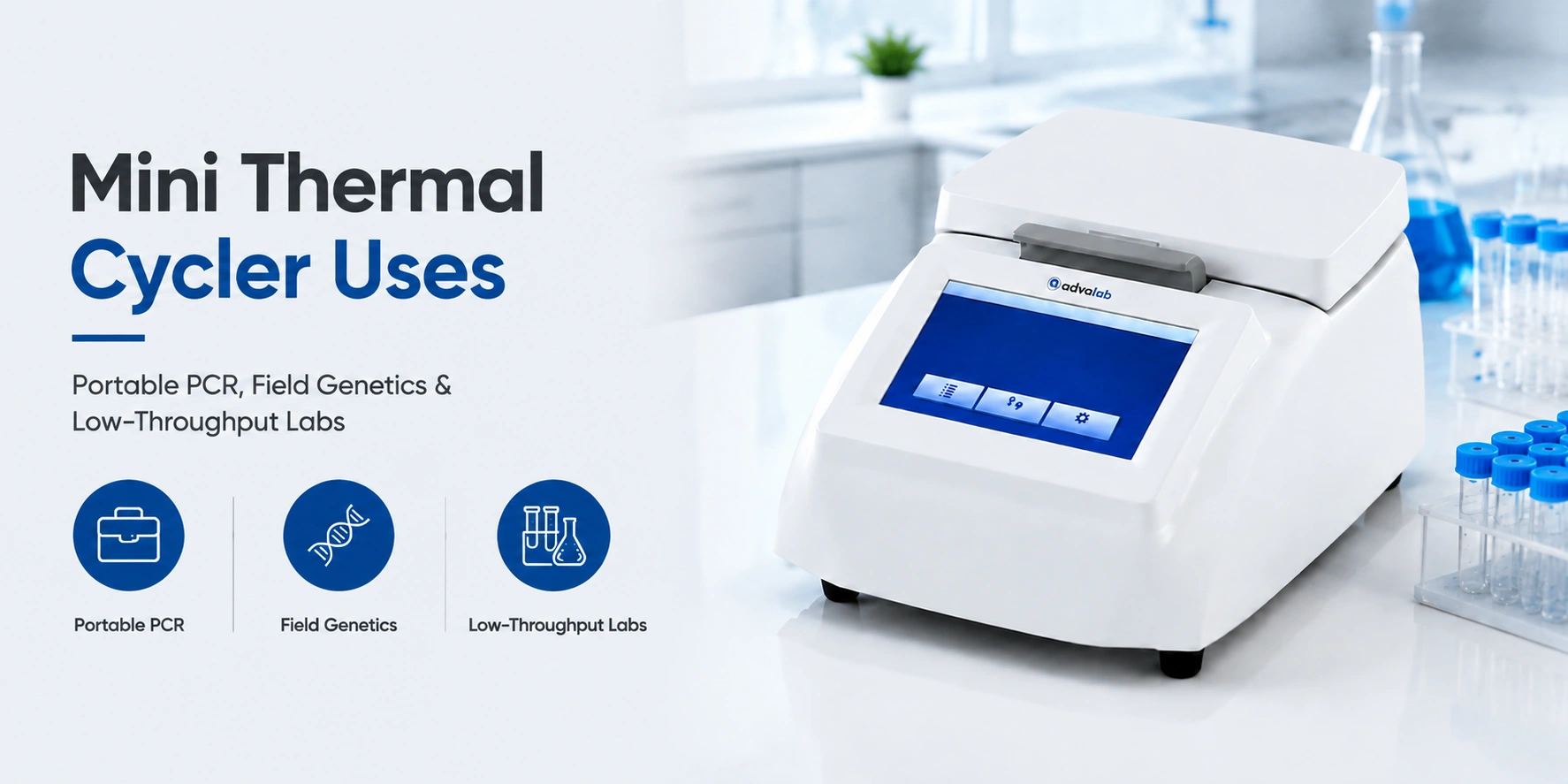 Mini Thermal Cycler Uses Portable PCR Field Genetics and Low Throughput Labs