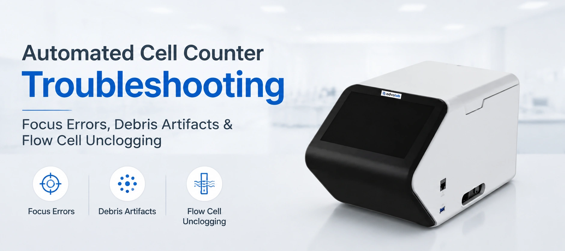 Automated Cell Counter Troubleshooting Focus Errors Debris Artifacts and Flow Cell Unclogging