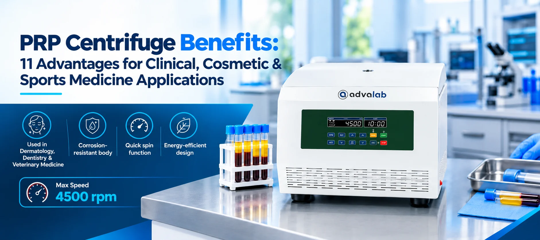 PRP Centrifuge Benefits 11 Advantages for Clinical Cosmetic Sports Medicine Applications