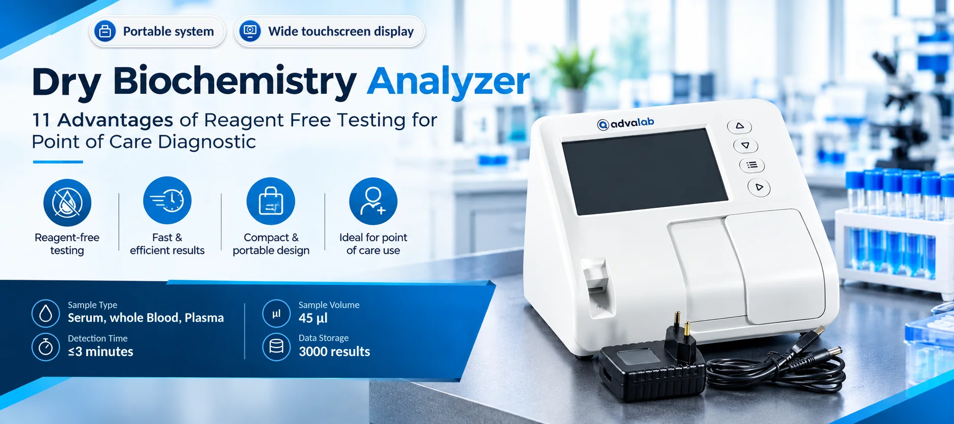 Dry Biochemistry Analyzer 11 Advantages of Reagent Free Testing for Point of Care Diagnostic
