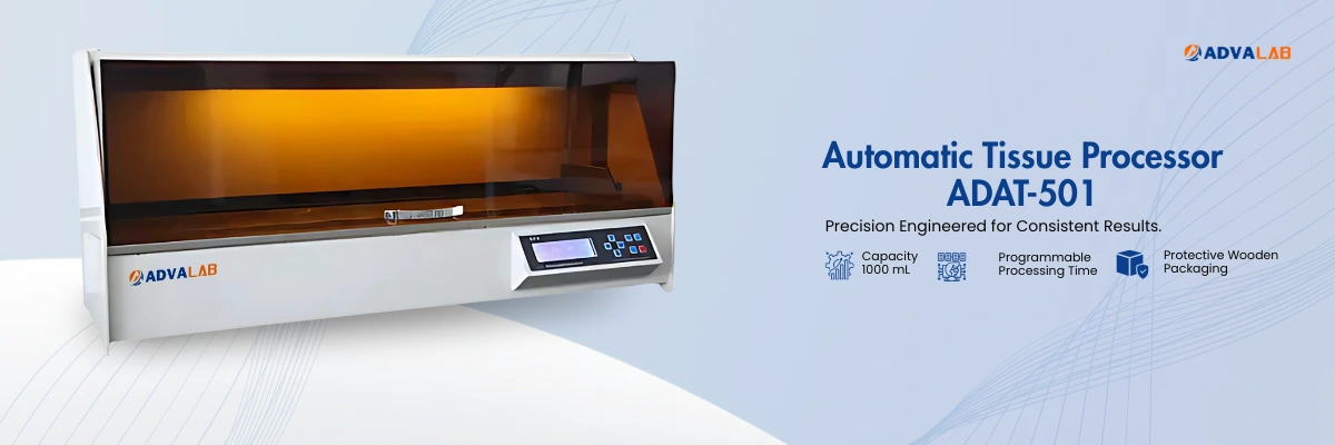 Automatic Tissue Processor ADAT-501 | Capacity 1000 mL | Number of Tanks 12 tanks (including 3 paraffin wax tanks at the end)