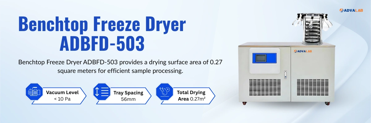 Benchtop Freeze Dryer ADBFD-503 | Temperature Range ≤–80℃ | Vacuum Level < 10 Pa