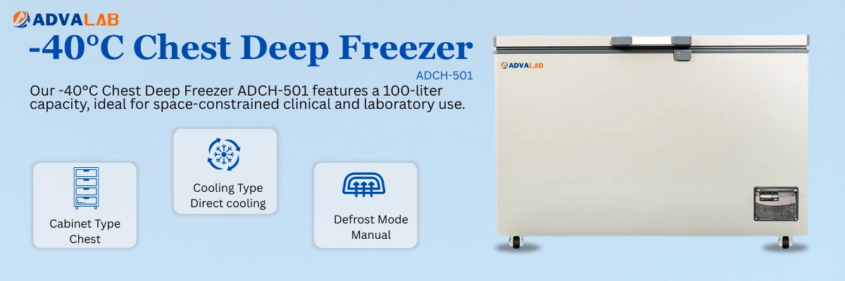 -40°C Chest Deep Freezer ADCH-501 | Capacity	100 L | Temperature Range	-10 to -40°C