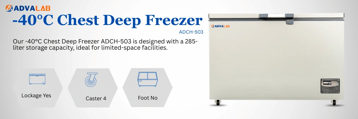 -40°C Chest Deep Freezer ADCH-503 | Capacity	285 L | Temperature Range	-10 to -40°C