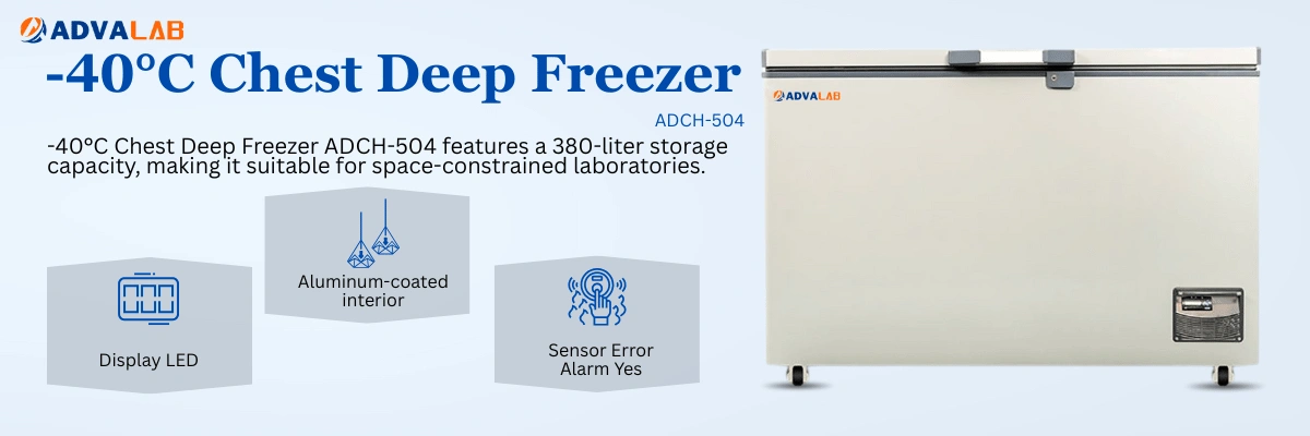 -40°C Chest Deep Freezer ADCH-504 | Capacity	380 L | Temperature Range	-10 to -40°C