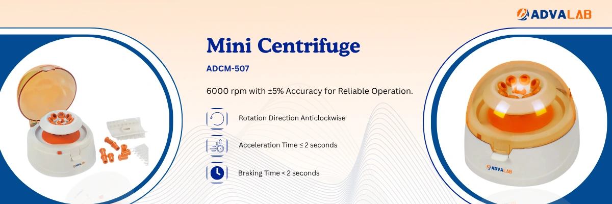 Mini Centrifuge ADCM-507 | Maximum Speed 6000 rpm ±5% | Rotation Direction Anticlockwise (fixed direction) 