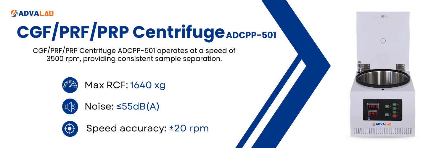 CGF/PRF/PRP Centrifuge ADCPP-501|Max RCF:1640 xg|Noise:≤55dB(A)