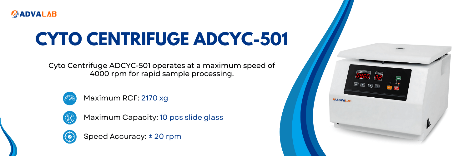 Cyto Centrifuge ADCYC-501|Maximum RCF:2170 xg|Maximum Capacity:10 pcs slide glass