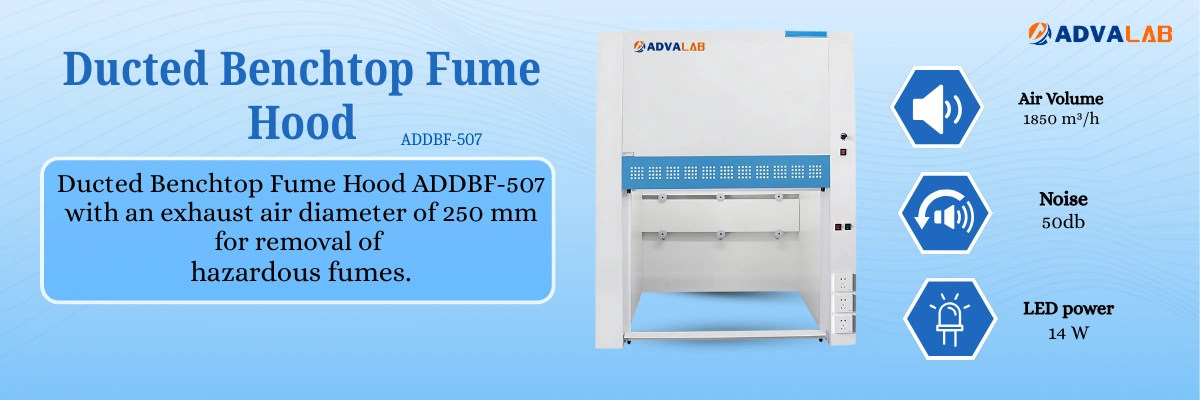 Ducted Benchtop Fume Hood ADDBF-507|Air Volume:1850 m³/h|Noise:50 db