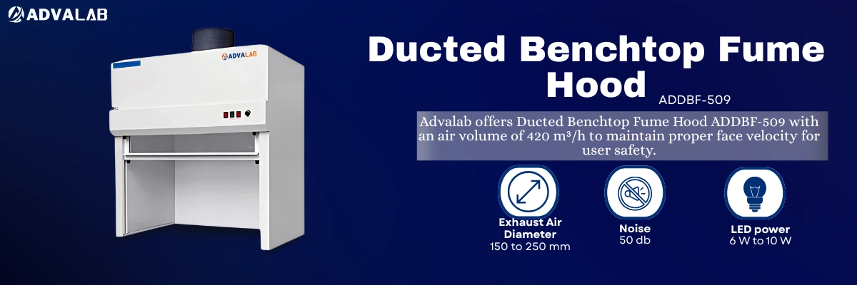 Ducted Benchtop Fume Hood ADDBF-509|Exhaust Air Diameter:150 to 250 mm