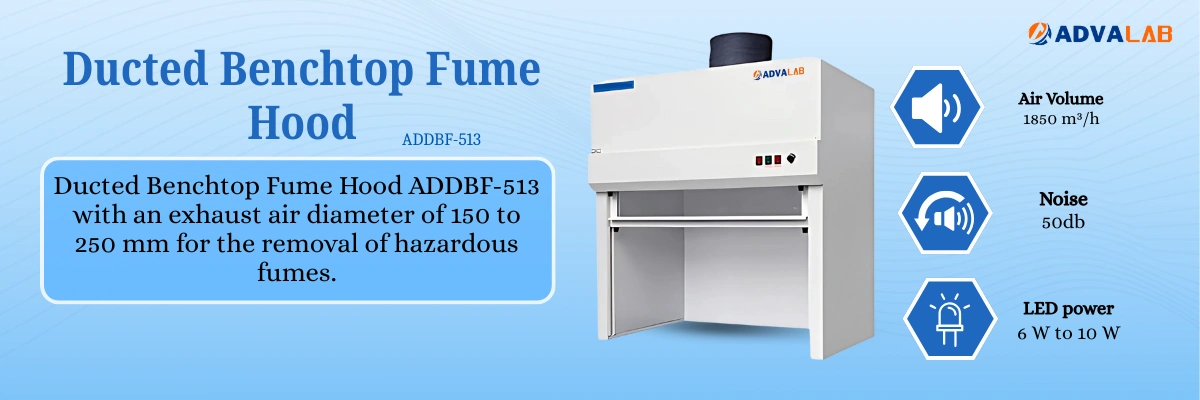 Ducted Benchtop Fume Hood ADDBF-513|Air Volume:1850 m³/h|Noise:50 db