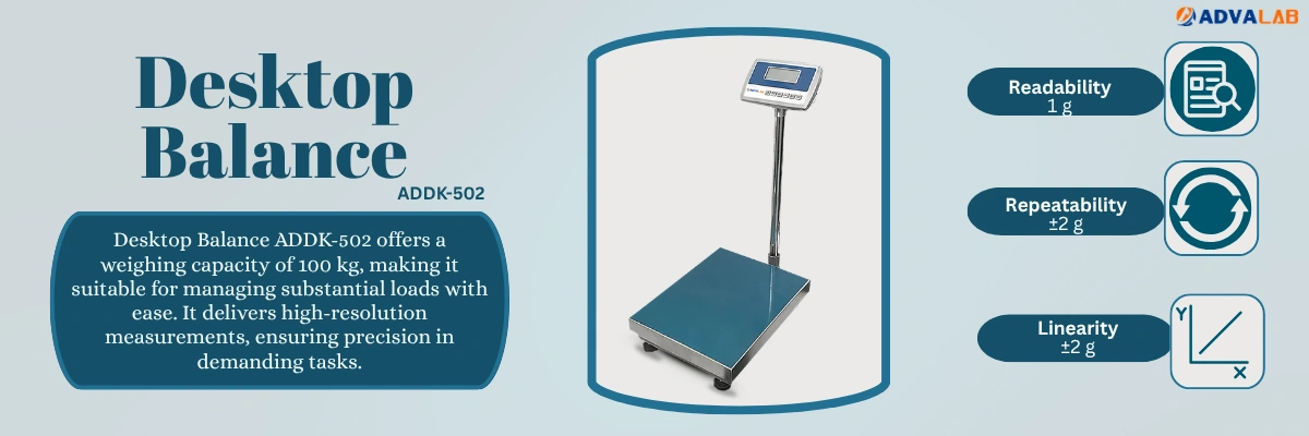 Desktop Balance ADDK-502 | Capacity	100 kg | Readability	1 g