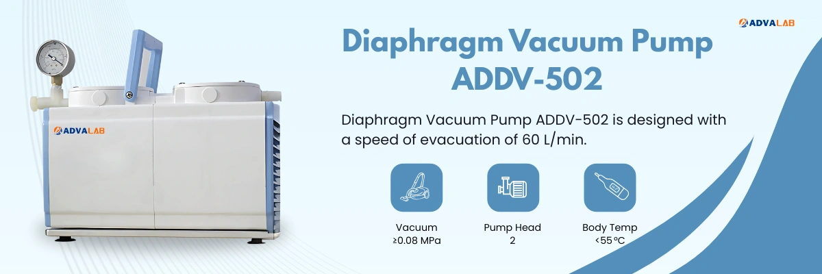 Diaphragm Vacuum Pump ADDV-502 | Vacuum ≥0.08 MPa | Pump Head 2