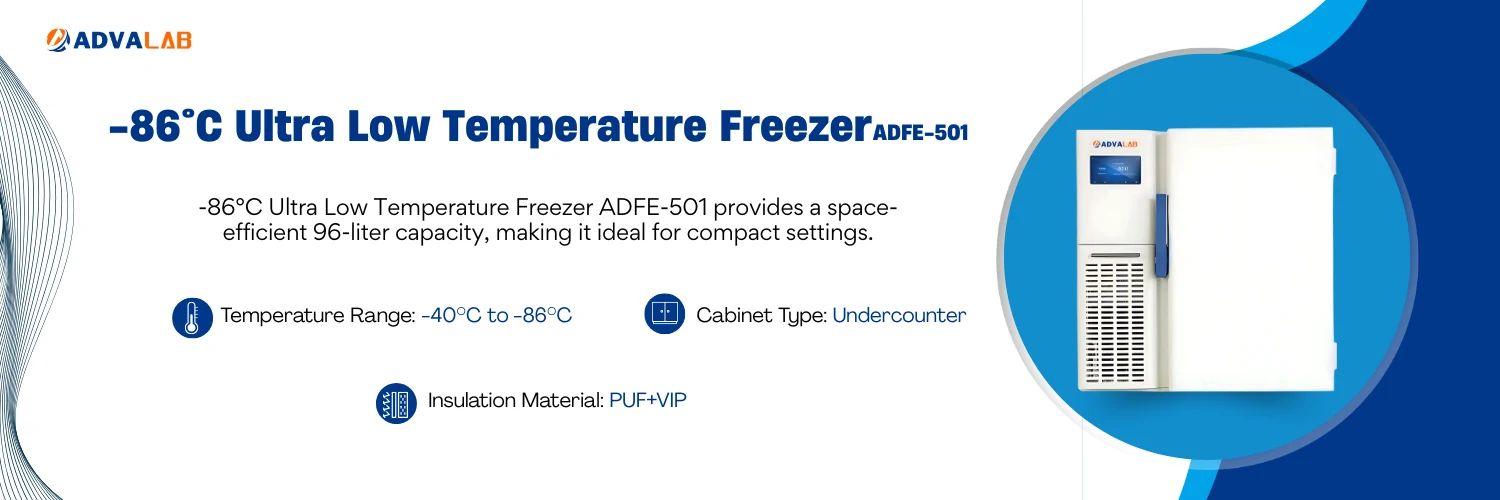 -86°C ULT Freezer ADFE-501 | Capacity	96 L | Temperature Range	­ -40°C to ­-86°C