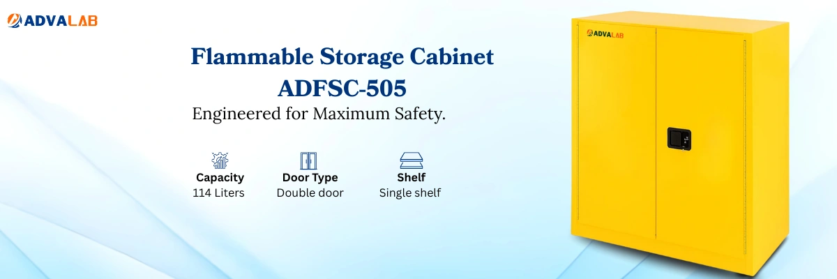 Flammable Storage Cabinet ADFSC-505 | 114 liters capacity | Double door