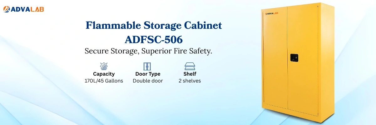 Flammable Storage Cabinet ADFSC-506 | 170 Liters capacity | Double door