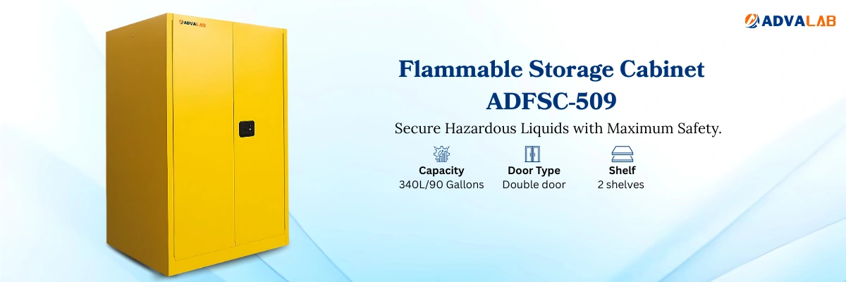 Flammable Storage Cabinet ADFSC-509 | 340L capacity | Double door