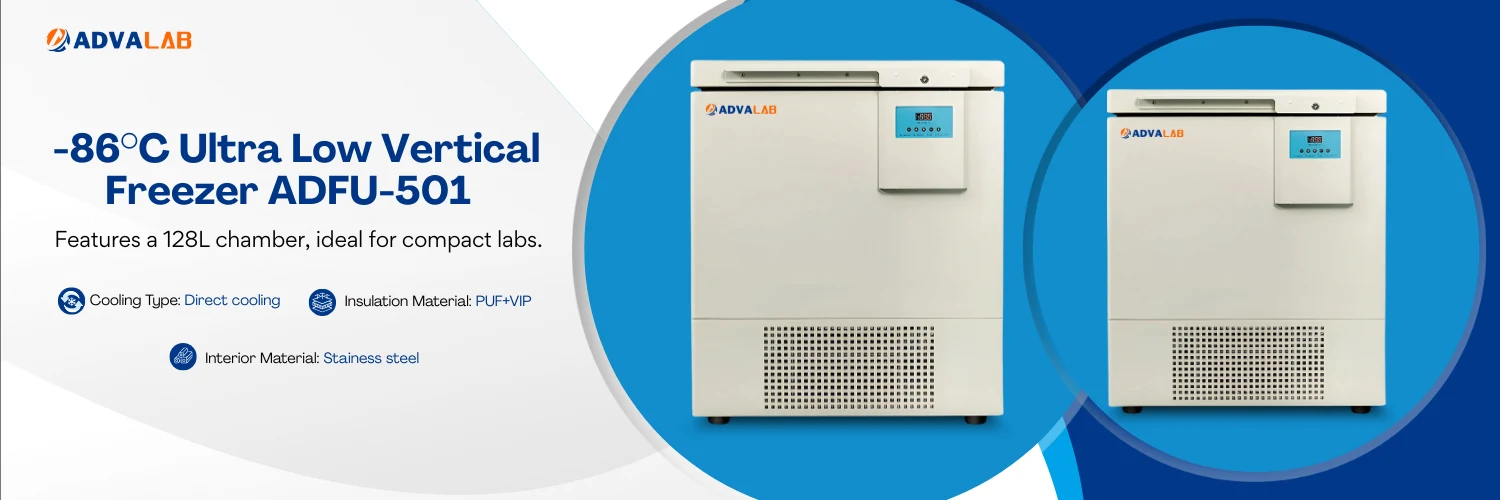 -86°C Ultra Low Vertical Freezer ADFU-501 | Capacity	128 L | Temperature Range	-40 to -86°C