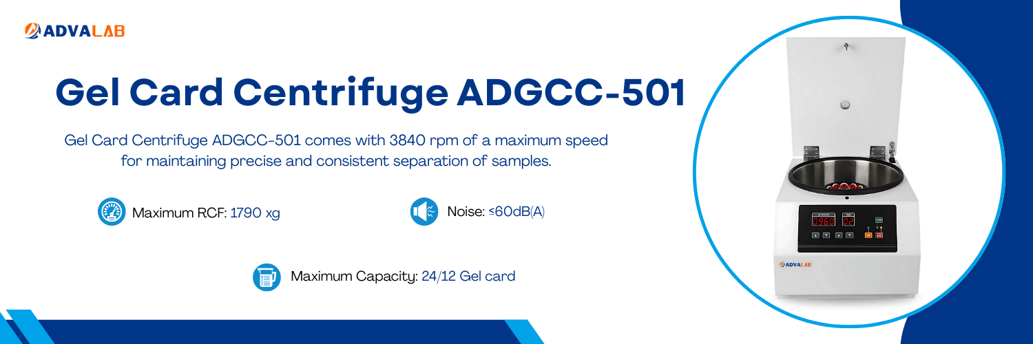 Gel Card Centrifuge ADGCC-501|Maximum RCF:1790 xg|Noise:≤60dB(A)