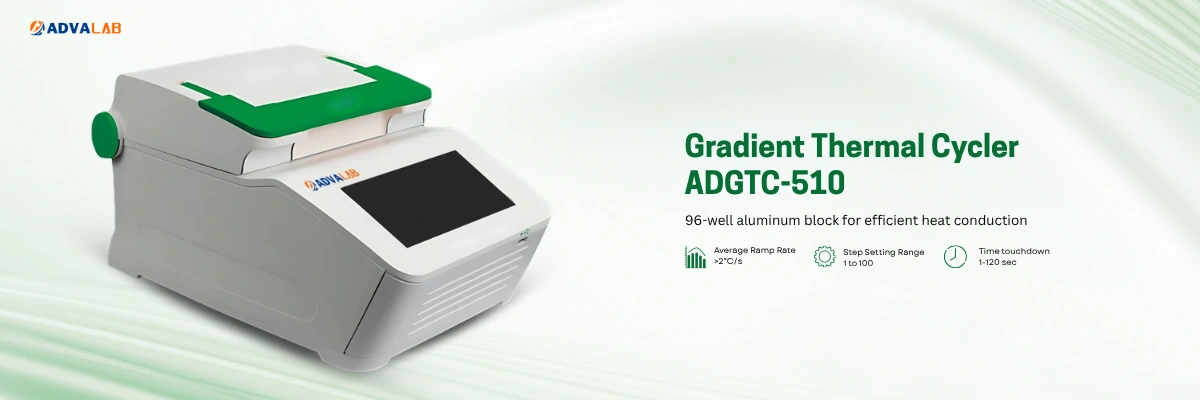 Gradient Thermal Cycler ADGTC-510 | Capacity 0.2 mL × 96-well, aluminum | Thermal Control System Three independently controlled Peltier modules with peripheral edge heating