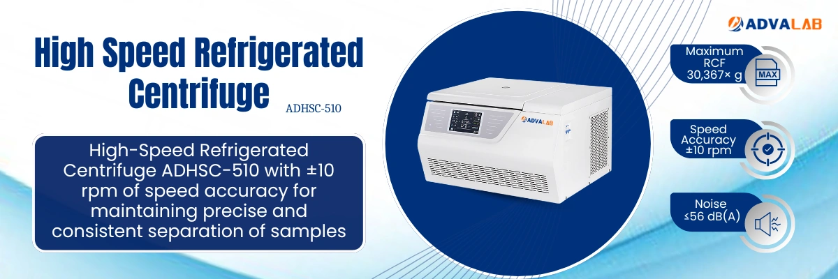 High-Speed Refrigerated Centrifuge ADHSC-510|Maximum RCF:30,367× g|Speed Accuracy:±10 rpm