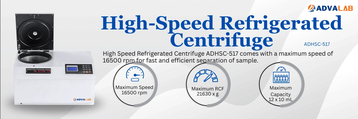 High Speed Refrigerated Centrifuge ADHSC-517|Maximum Speed:16500 rpm|Maximum RCF:21630 x g