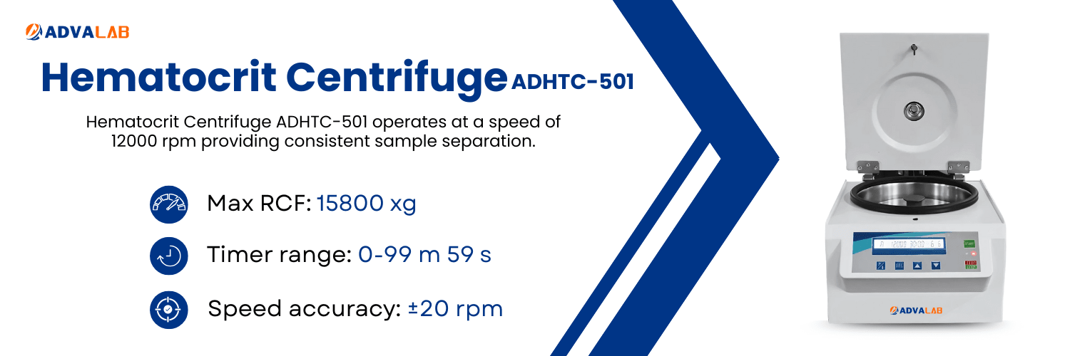 Hematocrit Centrifuge ADHTC-501|Max RCF:15800 xg|Timer range:0-99 m 59 s