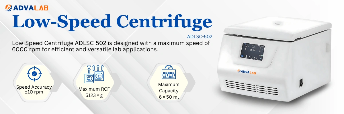 Low-Speed Centrifuge ADLSC-502|Speed Accuracy:±10 rpm|Maximum RCF:5123 × g