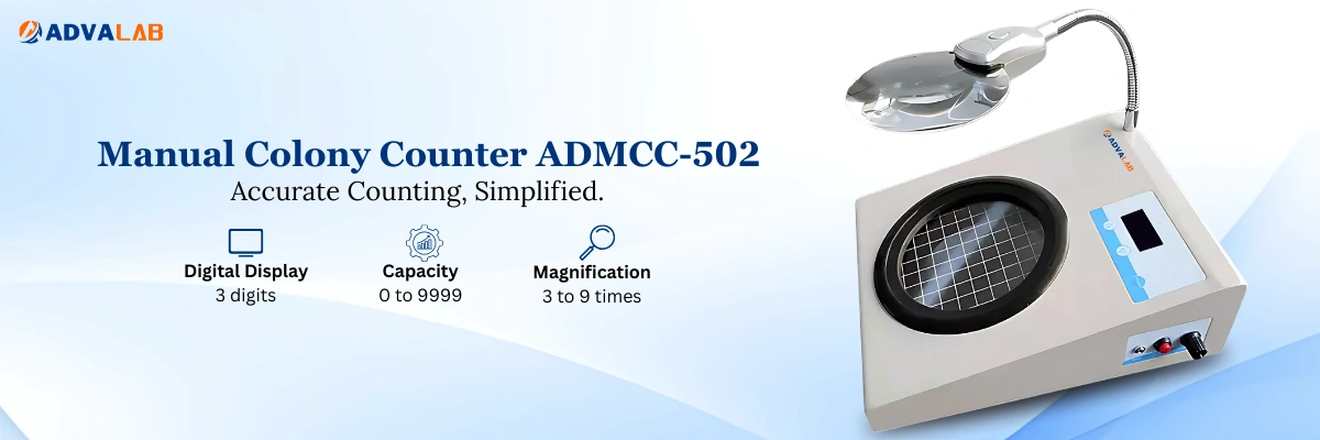 Manual Colony Counter ADMCC-502 | Digital Display | 0 to 999 Counting Capacity