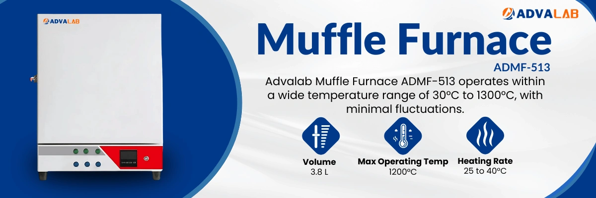 Muffle Furnace ADMF-513| Volume: 3.8 L| Temperature Range: 30 to 1300°C  