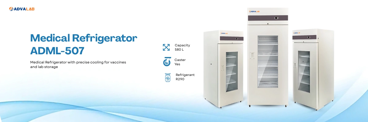 Medical Refrigerator ADML-507 | Capacity 580 L | Temperature Range 2 to 15°C