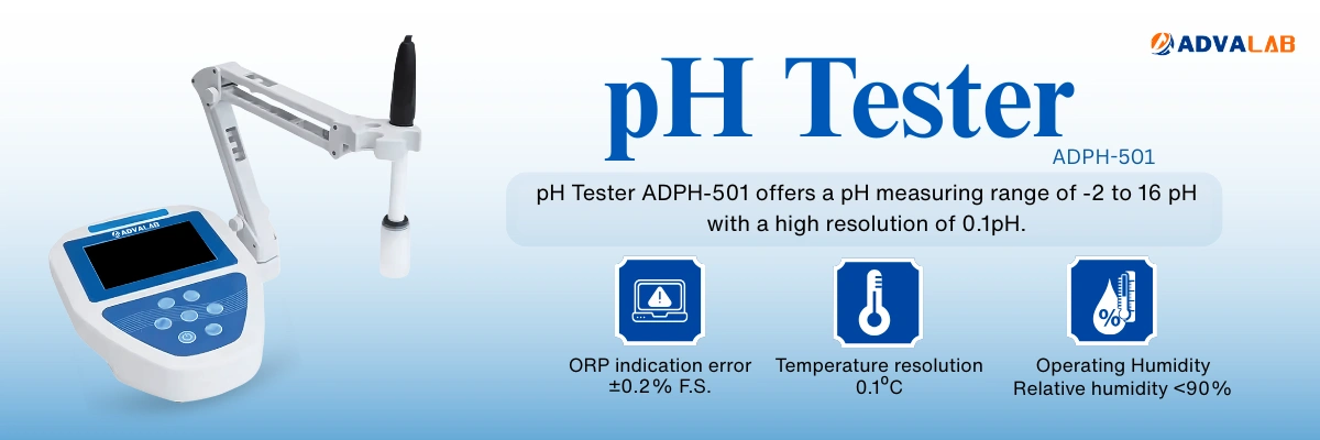 pH Tester ADPH-501 | pH Measuring Range	-2 to 16 pH | pH resolution 0.1pH