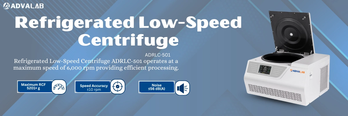 Refrigerated Low-Speed Centrifuge ADRLC-501 | Maximum Speed: 6000 rpm | Maximum RCF: 5201× g 
