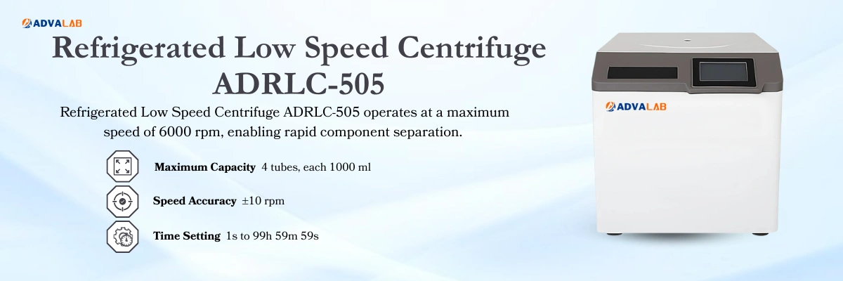 Refrigerated Low-Speed Centrifuge ADRLC-505|Max Capacity:4 tubes, each 1000 ml|Speed Accuracy:±10 rpm