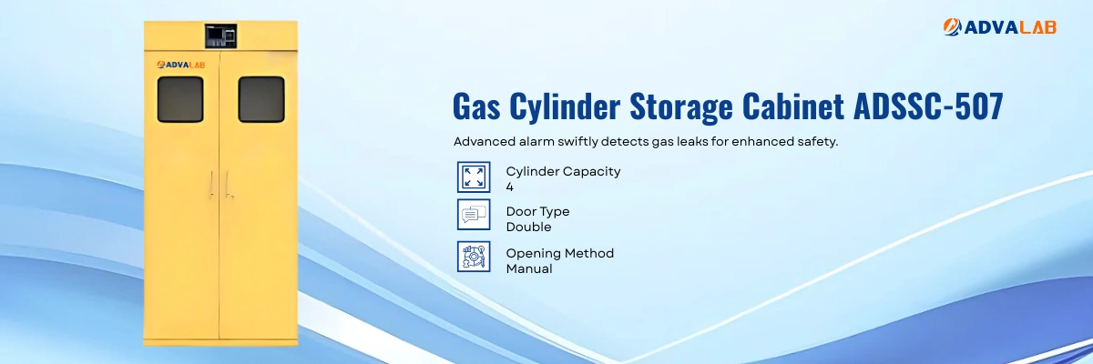 Gas Cylinder Storage Cabinet ADSSC-507 | Dimensions (H×W×D) 1900 × 1400 × 450 mm | Gas Cylinder Capacity 4