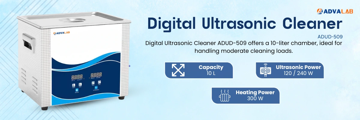 Digital Ultrasonic Cleaner ADUD-509 |  Capacity 10 L | Ultrasonic Power 120 / 240 W
