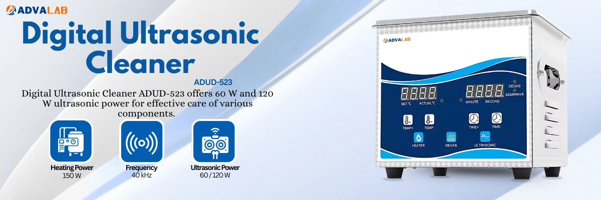 Digital Ultrasonic Cleaner ADUD-523 | Capacity 1.3 L | Ultrasonic Power 60 / 120 W