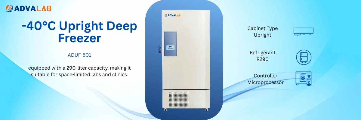 -40°C Upright Deep Freezer ADUF-501 | Capacity	290 L | Temperature Range	-10 to -40°C