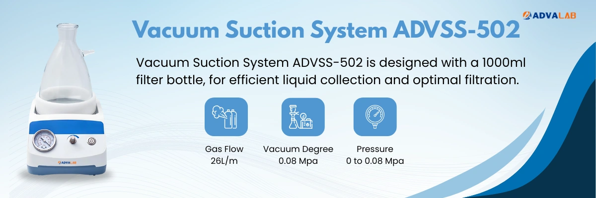 Vacuum Suction System ADVSS-502 | Gas Flow 26L/m | Vacuum Degree 0.08 Mpa