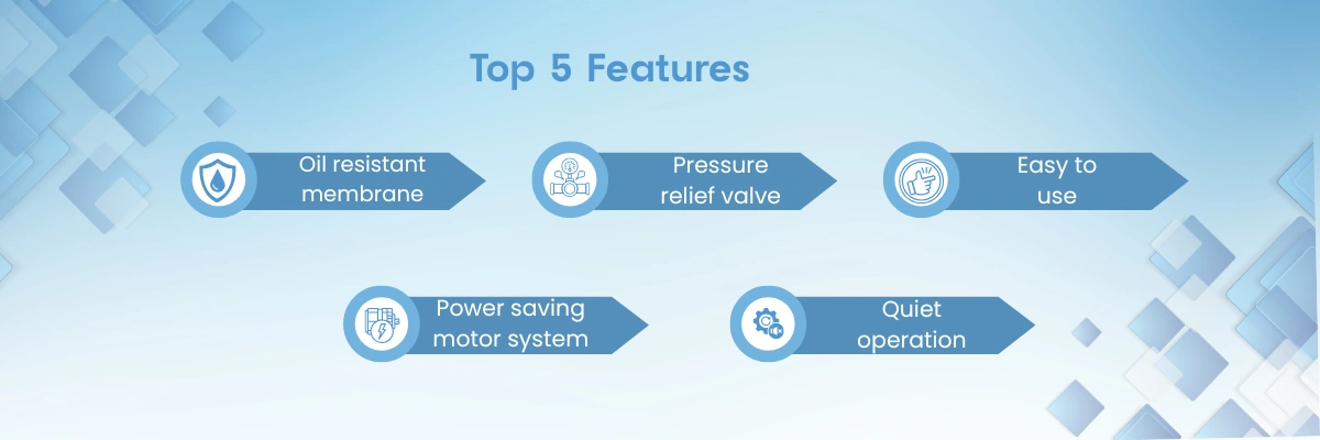 Vacuum Suction System ADVSS-502 | Oil resistant membrane | Pressure relief valve